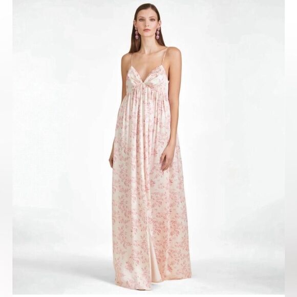 Sachin & Babi Jessica Maxi‎ Dress Size 10 Floral Rose Watercolor - Picture 1 of 8